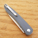 CJRB Ria Linerlock Folding Knife 3" 12C27 Steel Blade Blue And Gray G10 Handle