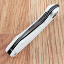 Bestech Knives Bihai Linerlock Folding Knife 2.13" 14C28N Steel Blade White G10 Handle