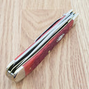 Case XX Trapper Pocket Knife Carbon Steel Blades Dark Red Bone Handle 31957