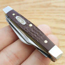 Case XX Small Stockman Pocket Knife Surgical Steel Blades Brown Synthetic Handle 00081