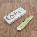 Case XX Cutlery Trapper Pocket Knife Carbon Steel Blades Smooth Yellow Synthetic Handle 00161