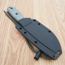 ESEE Model 3 Fixed Knife 3.75" Black Powder Coated Part Serrated 1095HC Steel Blade Micarta Handle 3SB