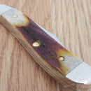 Case XX Cutlery Peanut Pocket Knife Stainless Steel Blades Red Stag handle 09443