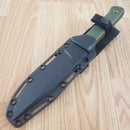 Cold Steel SRK Fixed Knife 6" Black Tuff-Ex Coated SK5 Carbon Steel Clip Point Blade OD Green Kray-Ex Handle 49LCKODBK