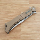 Cold Steel Large Luzon Liner Folding Knife 6" 8Cr13MoV Steel Clip Point Blade Desert Tan GFN Handle 20NQXDTST