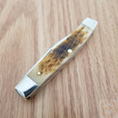 Case XX Cutlery Small Texas Jack Pocket Knife Chrome Vanadium Blades Bone Handle 00077