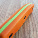 ESEE Model 6 Plain Edge Fixed Knife 5.75" Venom Green Powder Coated 1095HC Steel Blade Orange G10 Handle 6PVG