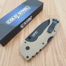 Cold Steel 4-Max Scout Lockback Folding Knife 4" AUS-10A Steel Blade Desert Tan Griv-Ex Handle 62RQDTBK