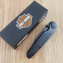 Case XX Tec X Framelock Harley Folding Knife 3.25" Stainless Blade Stainless 52112