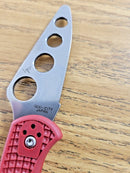 Spyderco Delica 4 Trainer Knife 2.75" UNSHARPENED AUS6 Steel Blade Red FRN Handle