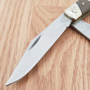 Rough Ryder Stockman Pocket Knife Stainless Steel Blades Brown Micarta Handle