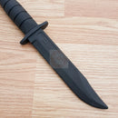 Cold Steel Trainer Fixed Knife 7" Blade Black Rubber One Piece Construction