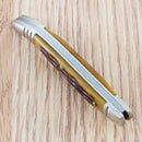 Rough Ryder Baby Toothpick Folding Knife Stainless Steel Blade Amber Bone Handle