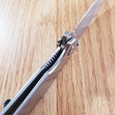 RUIKE P801 Framelock Folding Knife 3.5" 14C28N Steel Blade Stainless Handle