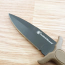 Smith & Wesson Boot Fixed Knife 3" Black Stainless Steel Blade Tan Rubber Handle