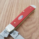 Case XX Mini Trapper Pocket Knife Carbon Steel Blades Red Smooth Synthetic Handle