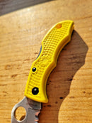 Spyderco Ladybug 3 Salt Knife 1.88" Serrated H2 Steel Blade Yellow FRN Handle