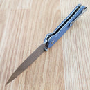 CJRB Pyrite Folding Knife 3.13" AR-RPM9 Steel Blade Blue-Gray G10 Handle
