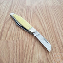 Rough Ryder Large Stockman Pocket Knife 440 Steel Blades Yellow Synthetic Handle