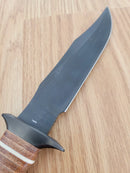 SOG Bowie 2.0 Fixed Knife 6.38" AUS-8 Steel Blade Leather/Steel Handle