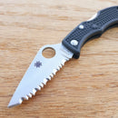Spyderco Ladybug 3 Lockback Folding Knife 1.88" VG-10 Steel Serrated Blade Black FRN Handle