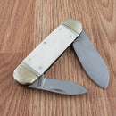 Marbles Sunfish Pocket Knife Stainless Steel Blades White Smooth Bone Handle
