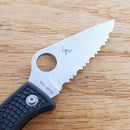 Spyderco Ladybug 3 Lockback Folding Knife 1.88" VG-10 Steel Serrated Blade Black FRN Handle