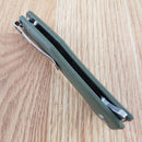 Bestech Knives Scimitar Folding Knife 3.75" D2 Tool Steel Blade Green G10 Handle