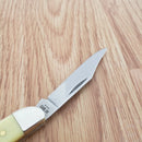 Case XX Cutlery Pen Pocket Knife Carbon Steel Blades Yellow Synthetic Handle