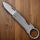 SOG Keytron Folding Knife 1.88" Satin Stainless Steel Blade Stainless Handle
