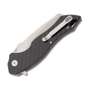 Artisan Cutlery Eagle Folding Knife 3.63" D2 Tool Steel Blade Black Carbon Fiber Handle