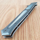 Rough Ryder Folding Knife 5.75" Stainless Steel Blade Green Aluminum Handle