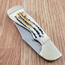 Frost Cutlery Choctaw Lockback Folding Knife 3.5" Stainless Blade Bone Handle