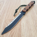 TOPS Ranger Bootlegger 2 Fixed Knife 5" 1095HC Steel Full Sawback Blade Tan Micarta Handle