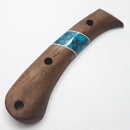 Condor River Wooden Fixed Knife 3.5" Natural Wood Blade Walnut/Turquoise Handle