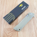 Bestech Knives Paladin Folding Knife 3.75" D2 Tool Steel Blade Beige G10 Handle