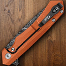 Case XX Kinzua Framelock Folding Knife 3.75" CPM-S35VN Steel Spear Point Blade Orange Stonewashed Aluminum Handle
