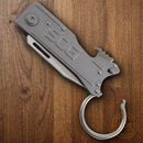 SOG Keytron Folding Knife 1.88" Satin Stainless Steel Blade Stainless Handle