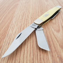 Case XX Large Stockman Pocket Knife Carbon Steel Blades Yellow Synthetic Handle