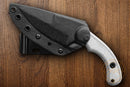 TOPS Felony Stop Fixed Knife 3.5" Full Tang 1095 Steel Blade Gray Micarta Handle