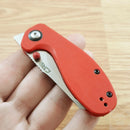 CJRB Maileah Linerlock Folding Knife 2.38" AR-RPM9 Stainless Steel Blade Red G10 Handle