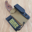TOPS Little Bugger Fixed Knife 2.38" 1095HC Steel Blade Canvas Micarta Handle