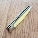 Rough Ryder Large Stockman Pocket Knife 440 Steel Blades Yellow Synthetic Handle