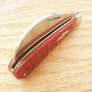 Rough Ryder Hawkbill Folding Knife 440 Stainless Steel Blade Red Jigged Bone Handle