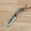 Condor Fixed Knife 2.32" 1095 Steel Blade Walnut/Reconstituted Turquoise Stone