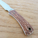 Schrade Uncle Henry Fixed Knife 2.75" Stainless Steel Blade Delrin Stag Handle