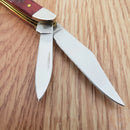 Case XX Cutlery My First Peanut Old Pocket Knife Stainless Blades Red Bone Handle