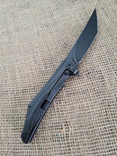 Bestech Knives Kamoza Folding Knife 3.63" Bohler M390 Steel Blade Black Titanium Handle