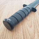 KA-BAR Fixed Knife 8" 1095 Steel Tanto Blade Black Rubber G / Carbon Steel Handle 1245