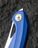 Bestech Knives Bihai Linerlock Folding Knife 2.13" 14C28N Steel Blade Blue G10 Handle